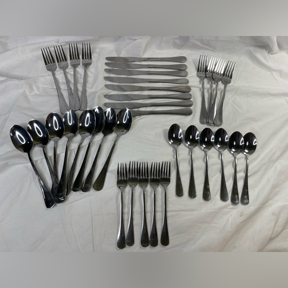 ⭐️Stainless Steel Cutlery Set 35 Pieces, 6 small spoons, 5 small forks
